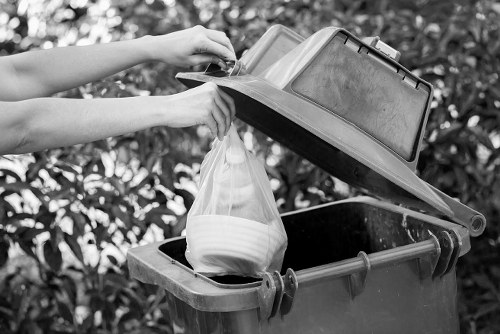 Professional waste removal services at work